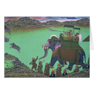 Raja Sarup Singh of Udaipur, on a boar hunt