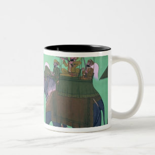 Raja Sarup Singh  of Udaipur, on a boar hunt Two-Tone Coffee Mug