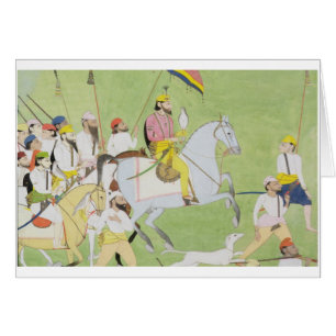 Rajah Dhian Singh (1796-1840) hunting with compani