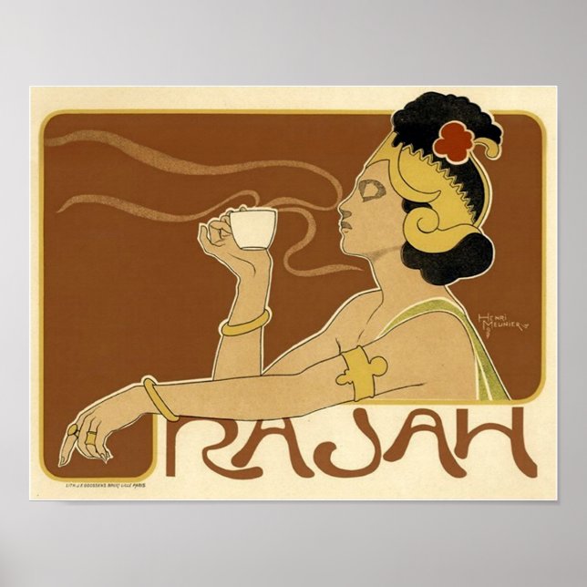 Rajah Vintage Coffee Ad - Poster (Front)