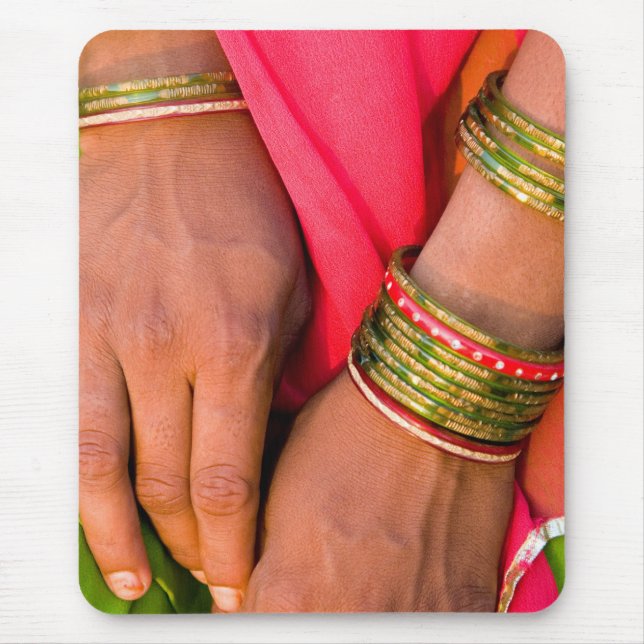 Rajasthan Close-up of Woman's Hands Mouse Pad (Front)