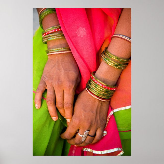 Rajasthan Close-up of Woman's Hands Poster (Front)