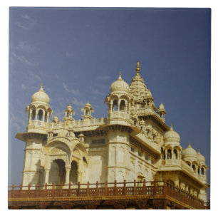 Rajasthan, India A woman standing at and accient Ceramic Tile