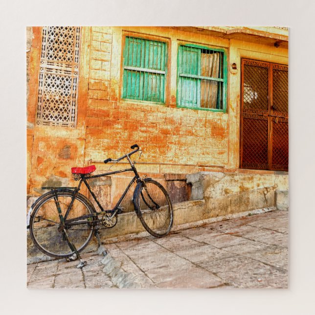 Rajasthan Street Scene: Indian Style Jigsaw Puzzle (Vertical)