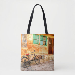 Rajasthan Street Scene: Indian Style Tote Bag