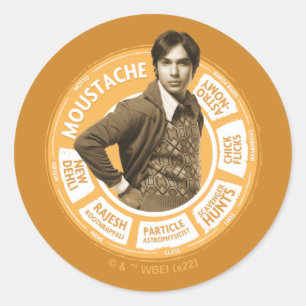 Rajesh Info Graphic Classic Round Sticker