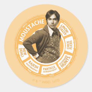 Rajesh Info Graphic Classic Round Sticker