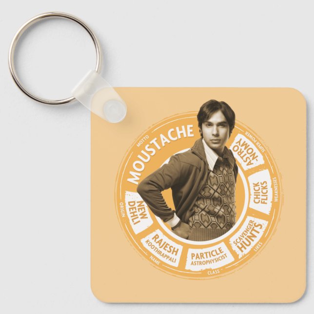 Rajesh Info Graphic Key Ring (Front)