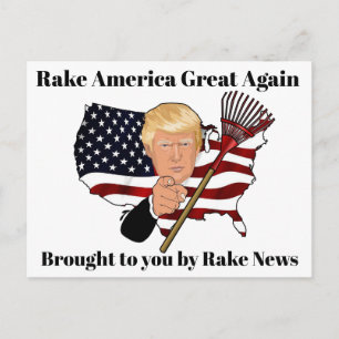 Rake News Trump Humour Anti Donald Trump Postcard