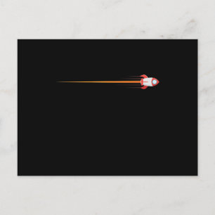Rakete im Weltraum Postcard