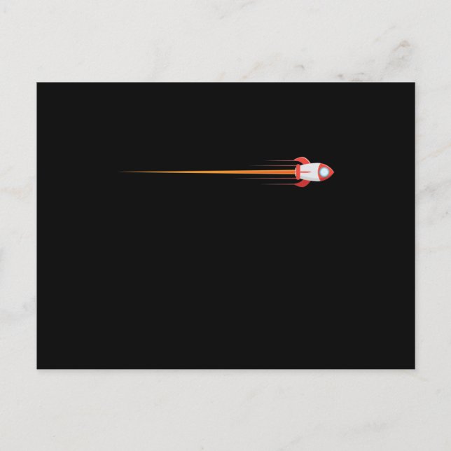 Rakete im Weltraum Postcard (Front)