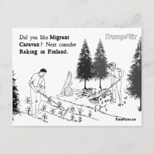 Raking In Finland Postcard