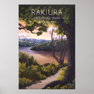 Rakiura National Park New Zealand Travel Poster