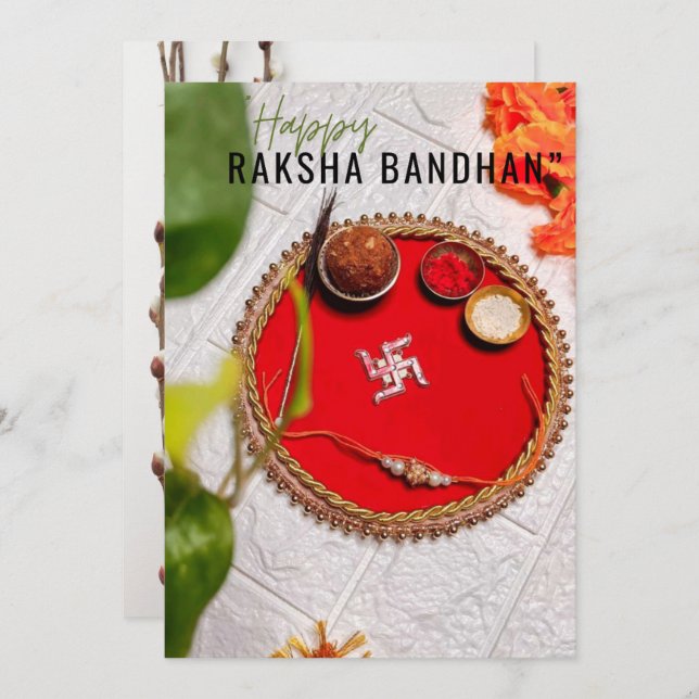 Raksha Bandhan card (Front/Back)