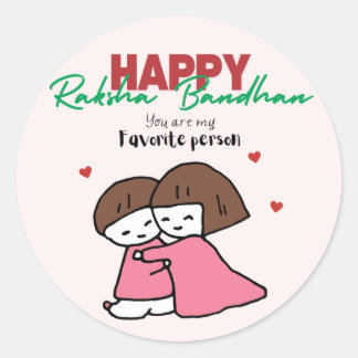 Raksha Bandhan Classic Round Sticker