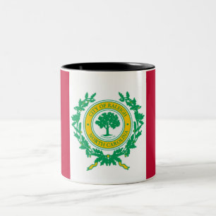 Raleigh city flag Two-Tone coffee mug