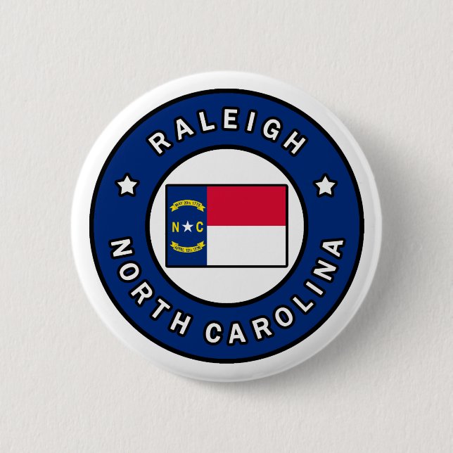 Raleigh North Carolina 6 Cm Round Badge (Front)