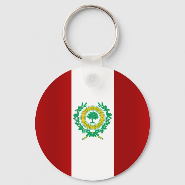 Raleigh (North Carolina) flag Keychain (Front)