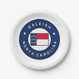 Raleigh North Carolina Paper Plate