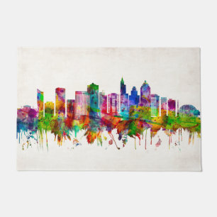 Raleigh North Carolina Skyline Doormat
