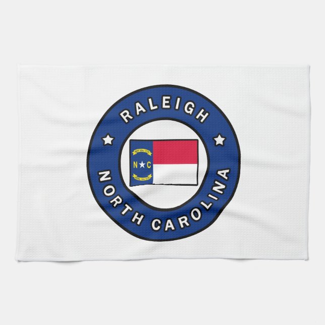 Raleigh North Carolina Tea Towel (Horizontal)