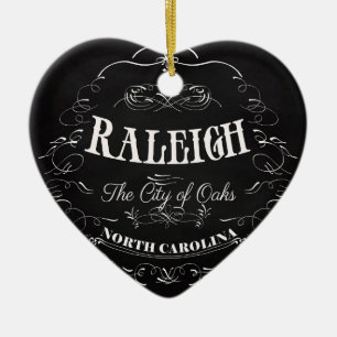 Raleigh, North Carolina - The City of Oaks Ceramic Ornament
