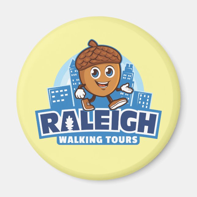 Raleigh Walking Tours Cute Acorn Magnet (Front)