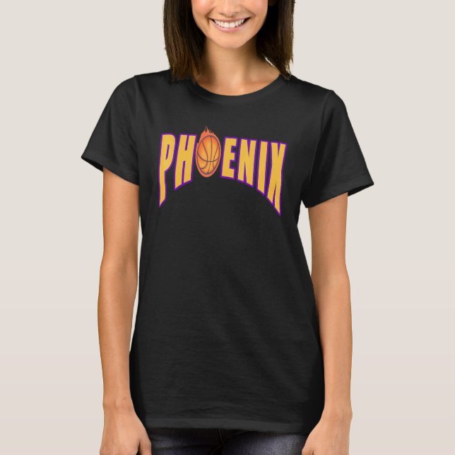 Rally In The Valley Phoenix Flaming Basketball Cha T-Shirt (Front)