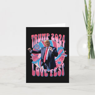 Rally Love Fest Dancing Retro Groovy Funny Lovefes Card