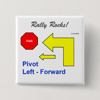 Rally Obedience Rocks 15 Cm Square Badge