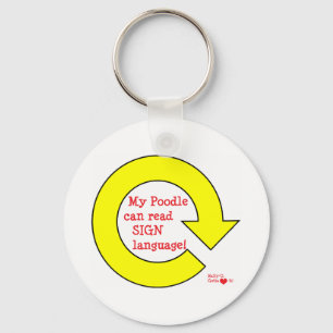 Rally poodle key ring