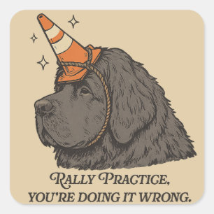 Rally Practice, You're Doing It Wrong Square Sticker