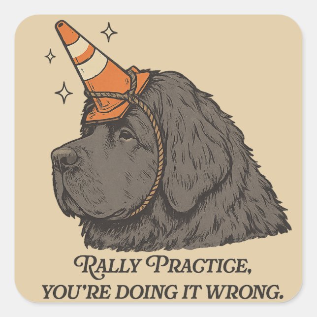 Rally Practice, You're Doing It Wrong Square Sticker (Front)