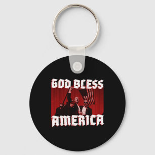 Rally Shooting God Bless America In 2024 Key Ring