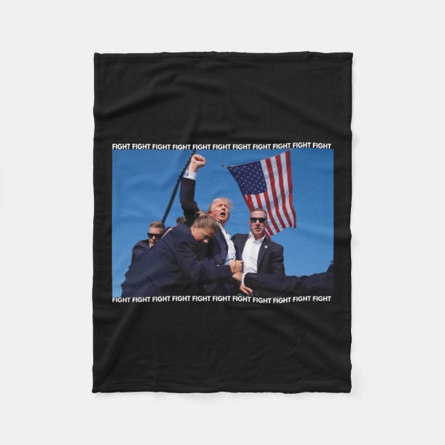Rally Shooting Trump Shooting Trump Ination  Fleece Blanket (Front)