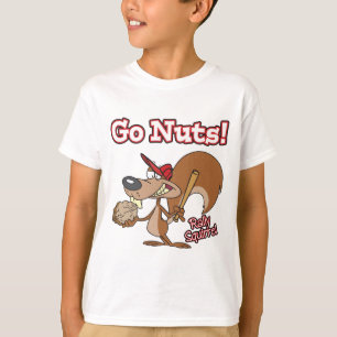 rally squirrel go nuts baseball cartoon T-Shirt
