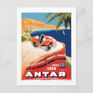 Rallye Automobile Monte Carlo Postcard