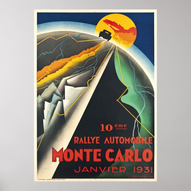 Rallye Automobile Monte Carlo Poster (Front)