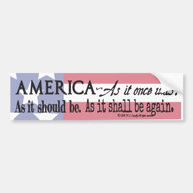 Rallying cry of The Deplorables. Bumper Sticker (Front)