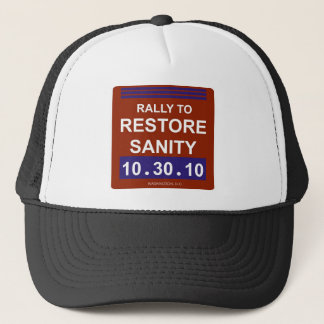 rallytorestoresanity2white trucker hat