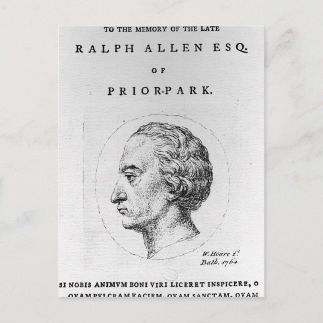 Ralph Allen, 1764 Postcard (Front)