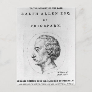 Ralph Allen, 1764 Postcard