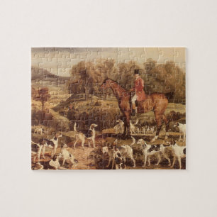 Ralph Lambton and his Hounds by James Ward Jigsaw Puzzle