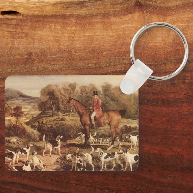 Ralph Lambton and his Hounds by James Ward Key Ring (Front)