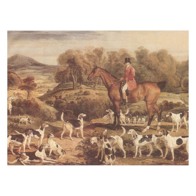 Ralph Lambton and his Hounds by James Ward Tablecloth (Front (Horizontal))