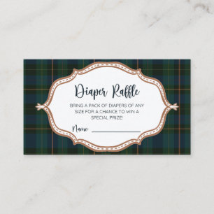 Ralph Lauren Inspired Baby Shower Diaper Raffle Advice Card