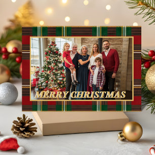 Ralph Lauren Tartan Plaid Family Christmas Photo Holiday Card