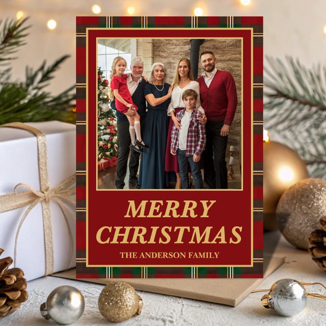 Ralph Lauren Tartan Plaid Family Photo Christmas Holiday Card (Creator Uploaded)