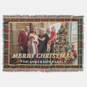Ralph Lauren Tartan Plaid Family Photo Christmas Throw Blanket
