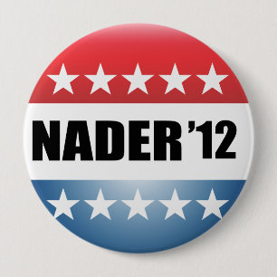 RALPH NADER 10 CM ROUND BADGE